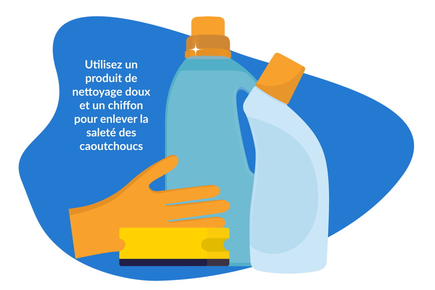 Nettoyage des joints en caoutchouc avec un nettoyant doux